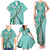 Aloha Vintage Palaka Floral Hawaiian Quilt Family Matching Tank Maxi Dress and Hawaiian Shirt Polu Motif - Polynesian Pride