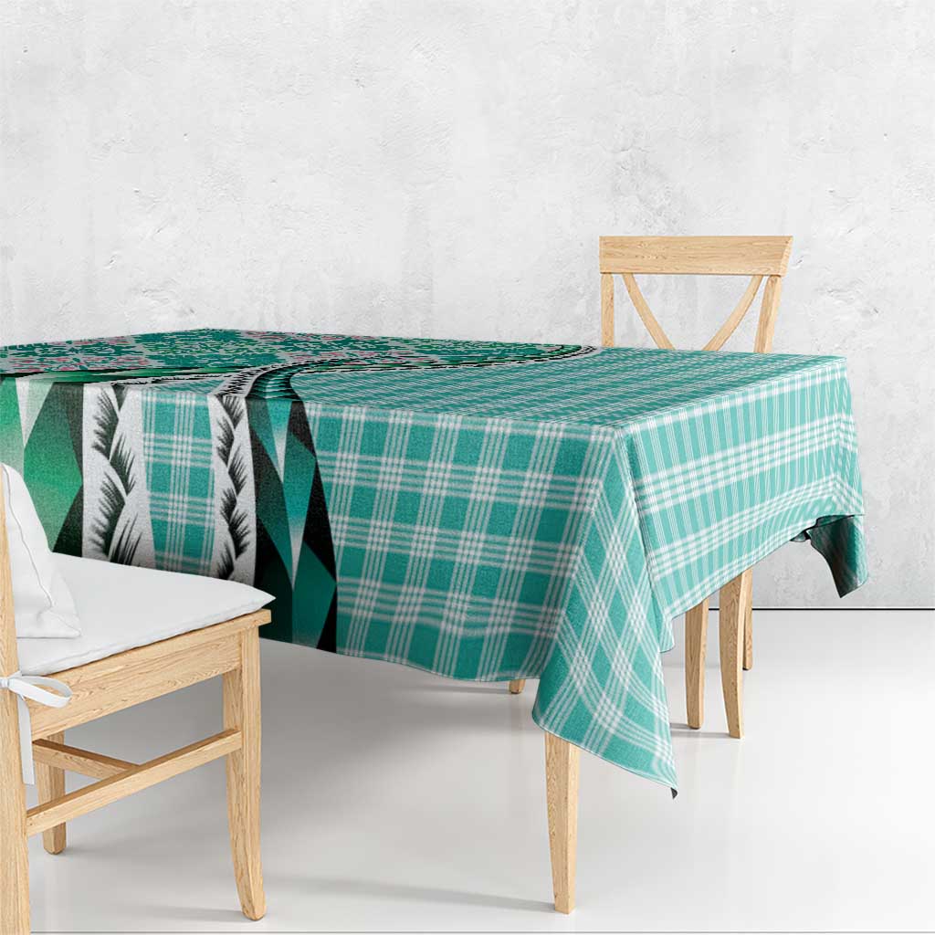 Aloha Vintage Palaka Floral Hawaiian Quilt Tablecloth Polu Motif - Polynesian Pride