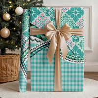 Aloha Vintage Palaka Floral Hawaiian Quilt Wrapping Paper Polu Motif - Polynesian Pride