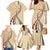 Aloha Vintage Palaka Floral Hawaiian Quilt Family Matching Mermaid Dress and Hawaiian Shirt Melemele Motif - Polynesian Pride