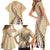 Aloha Vintage Palaka Floral Hawaiian Quilt Family Matching Short Sleeve Bodycon Dress and Hawaiian Shirt Melemele Motif - Polynesian Pride