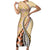 Aloha Vintage Palaka Floral Hawaiian Quilt Family Matching Short Sleeve Bodycon Dress and Hawaiian Shirt Melemele Motif - Polynesian Pride