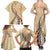 Aloha Vintage Palaka Floral Hawaiian Quilt Family Matching Summer Maxi Dress and Hawaiian Shirt Melemele Motif - Polynesian Pride