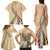 Aloha Vintage Palaka Floral Hawaiian Quilt Family Matching Tank Maxi Dress and Hawaiian Shirt Melemele Motif - Polynesian Pride