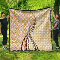 Aloha Vintage Palaka Floral Hawaiian Quilt Quilt Melemele Motif - Polynesian Pride