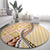 Aloha Vintage Palaka Floral Hawaiian Quilt Round Carpet Melemele Motif - Polynesian Pride