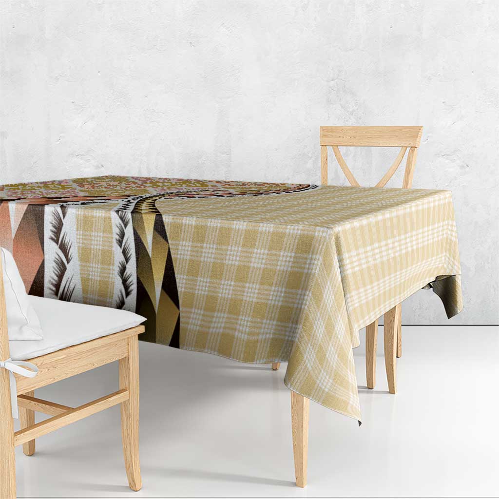 Aloha Vintage Palaka Floral Hawaiian Quilt Tablecloth Melemele Motif - Polynesian Pride