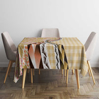 Aloha Vintage Palaka Floral Hawaiian Quilt Tablecloth Melemele Motif - Polynesian Pride