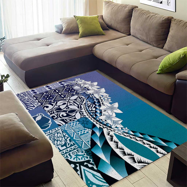 Home / Products / Aloha Vintage Plumeria Hawaiian Tapa Pattern Area Rug ...