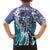Aloha Vintage Plumeria Hawaiian Tapa Pattern Family Matching Long Sleeve Bodycon Dress and Hawaiian Shirt Blue Hawaiian Tapa Pattern - Polynesian Pride