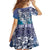 Aloha Vintage Plumeria Hawaiian Tapa Pattern Family Matching Long Sleeve Bodycon Dress and Hawaiian Shirt Blue Hawaiian Tapa Pattern - Polynesian Pride