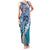 Aloha Vintage Plumeria Hawaiian Tapa Pattern Family Matching Tank Maxi Dress and Hawaiian Shirt Blue Hawaiian Tapa Pattern - Polynesian Pride