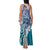 Aloha Vintage Plumeria Hawaiian Tapa Pattern Family Matching Tank Maxi Dress and Hawaiian Shirt Blue Hawaiian Tapa Pattern - Polynesian Pride