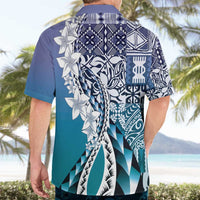 Aloha Vintage Plumeria Hawaiian Tapa Pattern Hawaiian Shirt Blue Hawaiian Tapa Pattern - Polynesian Pride