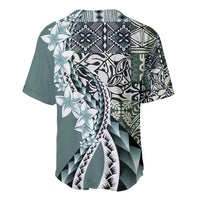 Aloha Vintage Plumeria Hawaiian Tapa Pattern Baseball Jersey Dark Turquoise Hawaiian Tapa Pattern - Polynesian Pride