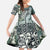 Aloha Vintage Plumeria Hawaiian Tapa Pattern Family Matching Summer Maxi Dress and Hawaiian Shirt Dark Turquoise Hawaiian Tapa Pattern - Polynesian Pride