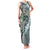 Aloha Vintage Plumeria Hawaiian Tapa Pattern Family Matching Tank Maxi Dress and Hawaiian Shirt Dark Turquoise Hawaiian Tapa Pattern - Polynesian Pride