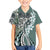 Aloha Vintage Plumeria Hawaiian Tapa Pattern Hawaiian Shirt Dark Turquoise Hawaiian Tapa Pattern - Polynesian Pride