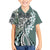 Aloha Vintage Plumeria Hawaiian Tapa Pattern Kid Hawaiian Shirt Dark Turquoise Hawaiian Tapa Pattern - Polynesian Pride