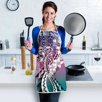 Aloha Vintage Plumeria Hawaiian Tapa Pattern Apron Gradient Hawaiian Tapa Pattern - Polynesian Pride