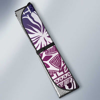 Aloha Vintage Plumeria Hawaiian Tapa Pattern Auto Sun Shade Gradient Hawaiian Tapa Pattern - Polynesian Pride