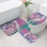 Aloha Vintage Plumeria Hawaiian Tapa Pattern Bathroom Set Gradient Hawaiian Tapa Pattern - Polynesian Pride