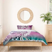 Aloha Vintage Plumeria Hawaiian Tapa Pattern Bedding Set Gradient Hawaiian Tapa Pattern - Polynesian Pride