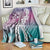 Aloha Vintage Plumeria Hawaiian Tapa Pattern Blanket Gradient Hawaiian Tapa Pattern - Polynesian Pride