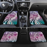 Aloha Vintage Plumeria Hawaiian Tapa Pattern Car Mats Gradient Hawaiian Tapa Pattern - Polynesian Pride