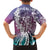Aloha Vintage Plumeria Hawaiian Tapa Pattern Family Matching Long Sleeve Bodycon Dress and Hawaiian Shirt Gradient Hawaiian Tapa Pattern - Polynesian Pride