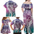 Aloha Vintage Plumeria Hawaiian Tapa Pattern Family Matching Off Shoulder Maxi Dress and Hawaiian Shirt Gradient Hawaiian Tapa Pattern - Polynesian Pride