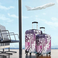 Aloha Vintage Plumeria Hawaiian Tapa Pattern Luggage Cover Gradient Hawaiian Tapa Pattern - Polynesian Pride