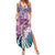 Aloha Vintage Plumeria Hawaiian Tapa Pattern Summer Maxi Dress Gradient Hawaiian Tapa Pattern - Polynesian Pride