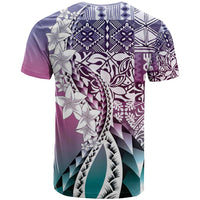 Aloha Vintage Plumeria Hawaiian Tapa Pattern T Shirt Gradient Hawaiian Tapa Pattern - Polynesian Pride