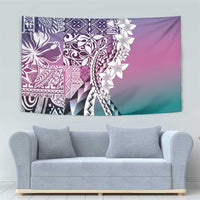 Aloha Vintage Plumeria Hawaiian Tapa Pattern Tapestry Gradient Hawaiian Tapa Pattern - Polynesian Pride