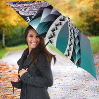 Aloha Vintage Plumeria Hawaiian Tapa Pattern Umbrella Gradient Hawaiian Tapa Pattern - Polynesian Pride