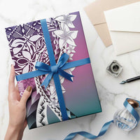 Aloha Vintage Plumeria Hawaiian Tapa Pattern Wrapping Paper Gradient Hawaiian Tapa Pattern - Polynesian Pride