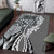 Aloha Vintage Plumeria Hawaiian Tapa Pattern Area Rug Gray Hawaiian Tapa Pattern - Polynesian Pride