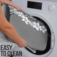 Aloha Vintage Plumeria Hawaiian Tapa Pattern Bathroom Set Gray Hawaiian Tapa Pattern - Polynesian Pride