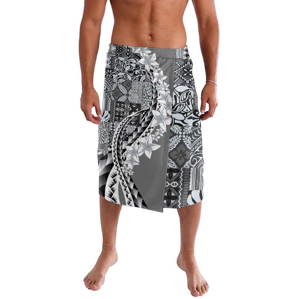Aloha Vintage Plumeria Hawaiian Tapa Pattern Lavalava Gray Hawaiian Tapa Pattern - Polynesian Pride
