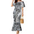 Aloha Vintage Plumeria Hawaiian Tapa Pattern Mermaid Dress Gray Hawaiian Tapa Pattern - Polynesian Pride