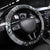 Aloha Vintage Plumeria Hawaiian Tapa Pattern Steering Wheel Cover Gray Hawaiian Tapa Pattern - Polynesian Pride