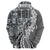 Aloha Vintage Plumeria Hawaiian Tapa Pattern Zip Hoodie Gray Hawaiian Tapa Pattern - Polynesian Pride