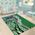 Aloha Vintage Plumeria Hawaiian Tapa Pattern Area Rug Green Hawaiian Tapa Pattern - Polynesian Pride