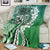 Aloha Vintage Plumeria Hawaiian Tapa Pattern Blanket Green Hawaiian Tapa Pattern - Polynesian Pride