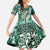 Aloha Vintage Plumeria Hawaiian Tapa Pattern Family Matching Mermaid Dress and Hawaiian Shirt Green Hawaiian Tapa Pattern - Polynesian Pride