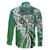 Aloha Vintage Plumeria Hawaiian Tapa Pattern Family Matching Mermaid Dress and Hawaiian Shirt Green Hawaiian Tapa Pattern - Polynesian Pride
