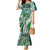Aloha Vintage Plumeria Hawaiian Tapa Pattern Family Matching Mermaid Dress and Hawaiian Shirt Green Hawaiian Tapa Pattern - Polynesian Pride