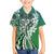 Aloha Vintage Plumeria Hawaiian Tapa Pattern Family Matching Summer Maxi Dress and Hawaiian Shirt Green Hawaiian Tapa Pattern - Polynesian Pride