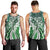 Aloha Vintage Plumeria Hawaiian Tapa Pattern Men Tank Top Green Hawaiian Tapa Pattern - Polynesian Pride
